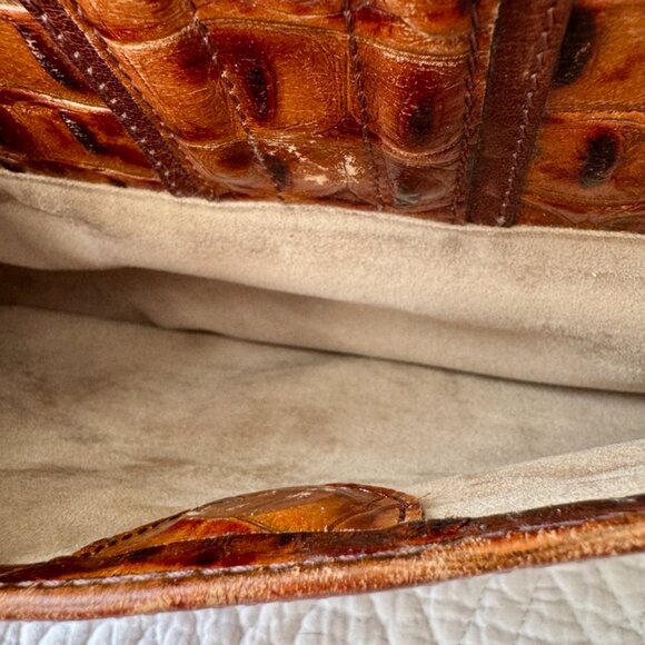 Brahmin Brown Caramel Crocodile Shoulder Bag - Picture 13 of 15